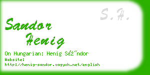 sandor henig business card